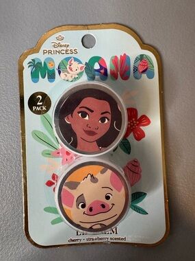 Disney princess Moana and pua 2-Pack Lip Balm cherry strawberry scented tropical